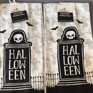 Halloween kitchen towels